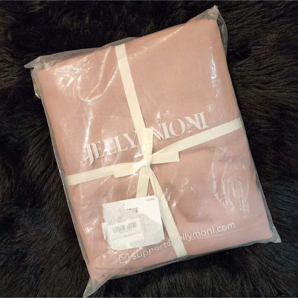 100% Cotton Dusty Pink Duvet Cover Set Full Size